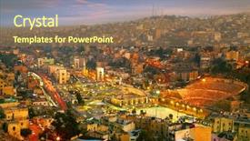  Presentation with ancient roman - Presentation featuring ancient roman gods - night lights of amman background and a violet colored foreground