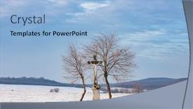  Presentation with region - Presentation theme consisting of gods-tortue-near-velka-trna background and a light blue colored foreground