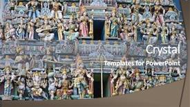  Presentation with hindu - Presentation theme having godunique - fragment of decorations background and a gray colored foreground