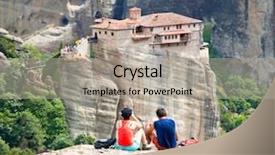  Presentation with panoramic - Amazing presentation having godunique - panoramic view on meteora backdrop and a  colored foreground