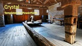  Presentation with winch - Slides with red hartebeest cow and large calf walks towards the setting sun as photographed in the wilds of africa background and a tawny brown colored foreground