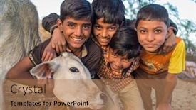 Presentation with tribe - Slide set with godwar-region-india-12-february background and a coral colored foreground