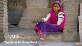  Presentation with saree - Amazing PPT theme having godwar-region-india-15-february backdrop and a gray colored foreground