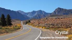 Presentation with road - Cool new slide set with goes through the beautiful desert backdrop and a coral colored foreground