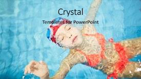  Presentation with under water concrete - PPT theme having goggles going down under water background and a arctic colored foreground