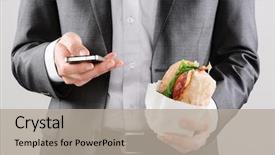  Presentation with smart - Audience pleasing slide deck consisting of going - business man working backdrop and a mint green colored foreground