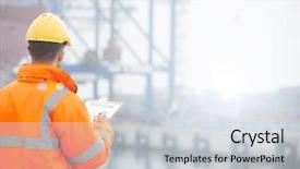  Presentation with task - Cool new slides with going about their daily task backdrop and a light gray colored foreground