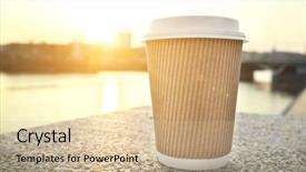  Presentation with hot and cold coffee cup - Amazing theme having going away - one coffee cup backdrop and a lemonade colored foreground