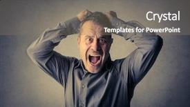  Presentation with crazy - Slides with anger control - going crazy background and a gray colored foreground