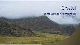  Presentation with long and winding road - PPT theme having going into misty mountain range background and a  colored foreground