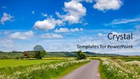  Presentation with going green - Presentation theme enhanced with going through a scenic green background and a light blue colored foreground