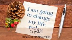  Presentation with wood rustic - Theme consisting of going to change my life background and a  colored foreground