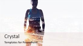  Presentation with title - Slide set with going to get the title background and a  colored foreground