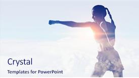  Presentation with title - Colorful presentation design enhanced with going to get the title backdrop and a sky blue colored foreground