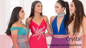  Presentation with prom - Slide deck featuring going to their prom dance background and a red colored foreground