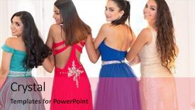  Presentation with prom - PPT layouts enhanced with going to their prom dance background and a red colored foreground