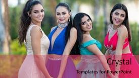  Presentation with prom - Cool new PPT theme with going to their prom dance backdrop and a red colored foreground