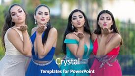  Presentation with prom - Amazing presentation design having going to their prom dance backdrop and a ocean colored foreground