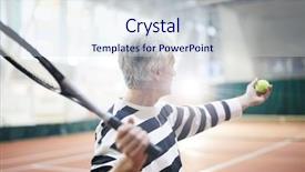  Presentation with tennis - Colorful PPT layouts enhanced with going to throw and hit backdrop and a sky blue colored foreground