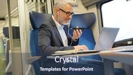  Presentation with work the word in your life - Presentation theme consisting of going to work by train background and a ocean colored foreground