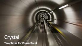  Presentation with tunnel - Beautiful slides featuring going trough the underground tunnel backdrop and a tawny brown colored foreground