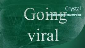  Presentation with viral - Theme enhanced with going-viral-business-phrase-written background and a ocean colored foreground