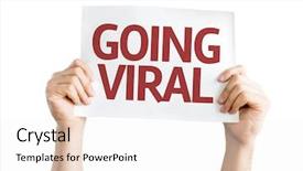  Presentation with viral - Theme featuring going viral card isolated background and a white colored foreground