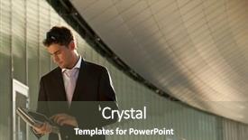  Presentation with simple and elegant - Slide set featuring going work - elegant young businessman using his background and a gray colored foreground