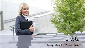  Presentation with hypertension in young - Presentation theme having going work - young attractive businesswoman background and a  colored foreground