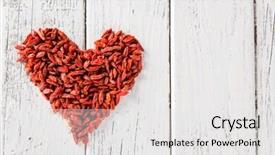  Presentation with goji - Slide set enhanced with goji berries as a heart background and a white colored foreground