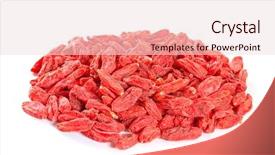  Presentation with goji - Cool new PPT theme with goji berries on white background backdrop and a lemonade colored foreground