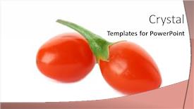  Presentation with goji - Colorful PPT theme enhanced with goji berries on white background backdrop and a white colored foreground