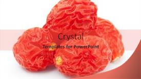  Presentation with goji - PPT theme with goji-berry-isolated-on-white background and a red colored foreground