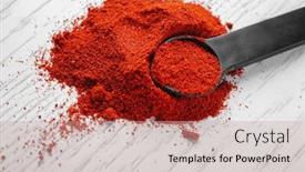  Presentation with goji - Presentation featuring goji-berry-powder-and-measuring background and a soft green colored foreground