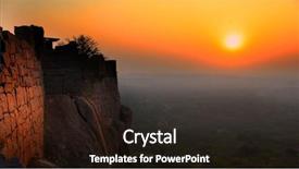  Presentation with india fort - Presentation theme featuring golconda fort in hyderabad india background and a wine colored foreground