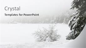  Presentation with national - Audience pleasing PPT theme consisting of golcuk-national-park-in-winter backdrop and a white colored foreground