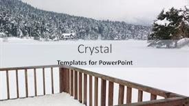  Presentation with park - Slide set featuring golcuk-national-park-in-winter background and a light gray colored foreground