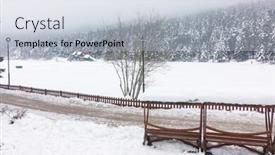  Presentation with national - Amazing slide set having golcuk-national-park-in-winter backdrop and a light blue colored foreground