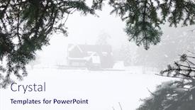  Presentation with national - Beautiful theme featuring golcuk-national-park-in-winter backdrop and a sky blue colored foreground