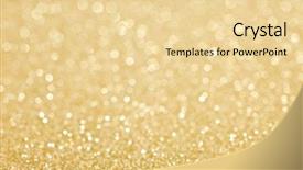  Presentation with abstract gold - Presentation theme consisting of gold - abstract holidays lights on background background and a blonde colored foreground