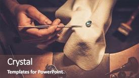  Presentation with craft - Audience pleasing slides consisting of gold - desktop for craft jewellery making backdrop and a coral colored foreground