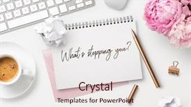  Presentation with quote - PPT layouts featuring gold - what's stopping you feminine workspace background and a lemonade colored foreground