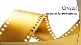  Presentation with white gold - Presentation design having gold 35 mm film isolated background and a white colored foreground