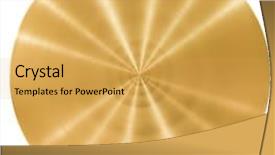  Presentation with metal - Cool new PPT layouts with gold abstract - brass round metal plate backdrop and a yellow colored foreground