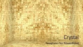  Presentation with mosaic - Theme consisting of gold abstract - mosaic room background and a yellow colored foreground