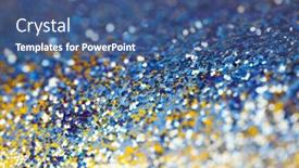  Presentation with gold sparkle - Audience pleasing slide set consisting of gold-and-blue-glitter-shine backdrop and a ocean colored foreground