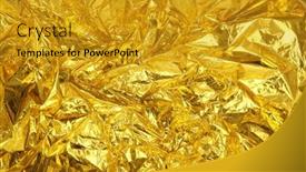  Presentation with gold glitter - Presentation theme featuring gold-and-bronze-glitter-foil background and a gold colored foreground