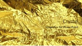  Presentation with gold glitter - Presentation theme consisting of gold-and-bronze-glitter-foil background and a yellow colored foreground