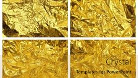  Presentation with gold glitter - PPT theme consisting of gold-and-bronze-glitter-foil background and a gold colored foreground