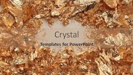  Presentation with gold glitter - Presentation design enhanced with gold-and-bronze-glitter-foil background and a coral colored foreground